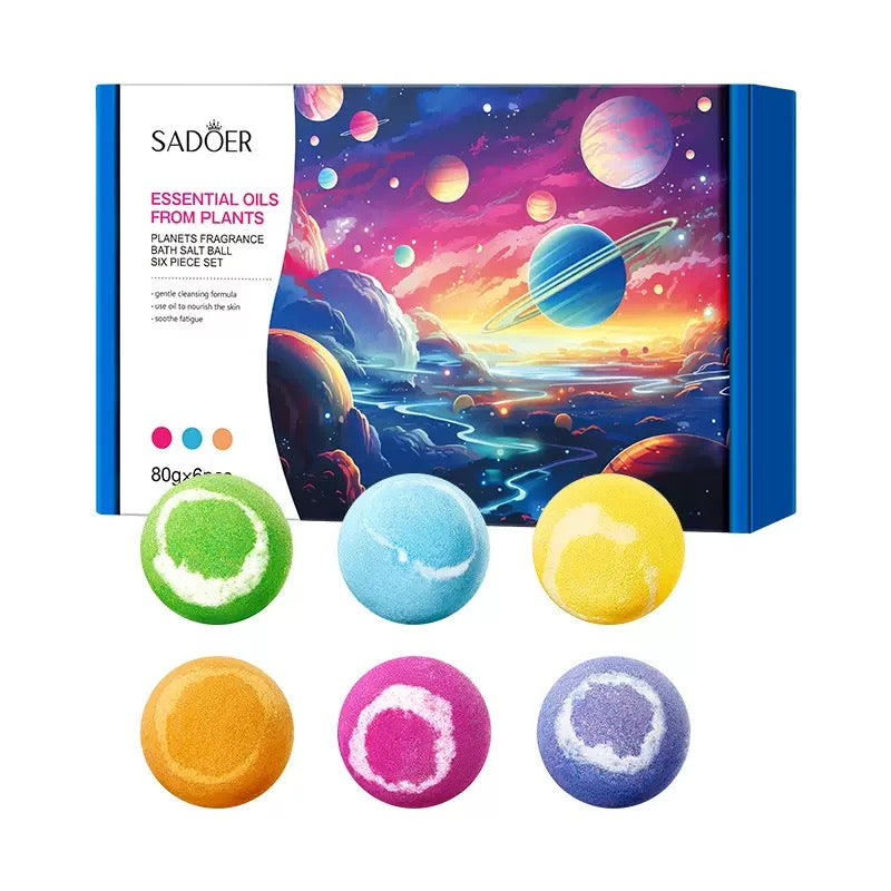 SADOER Planet Bath Bomb Gift Set – 6 Pieces