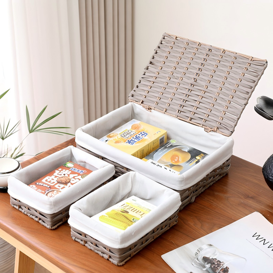 Three-Piece Woven Storage Basket Set  3-Piece Set