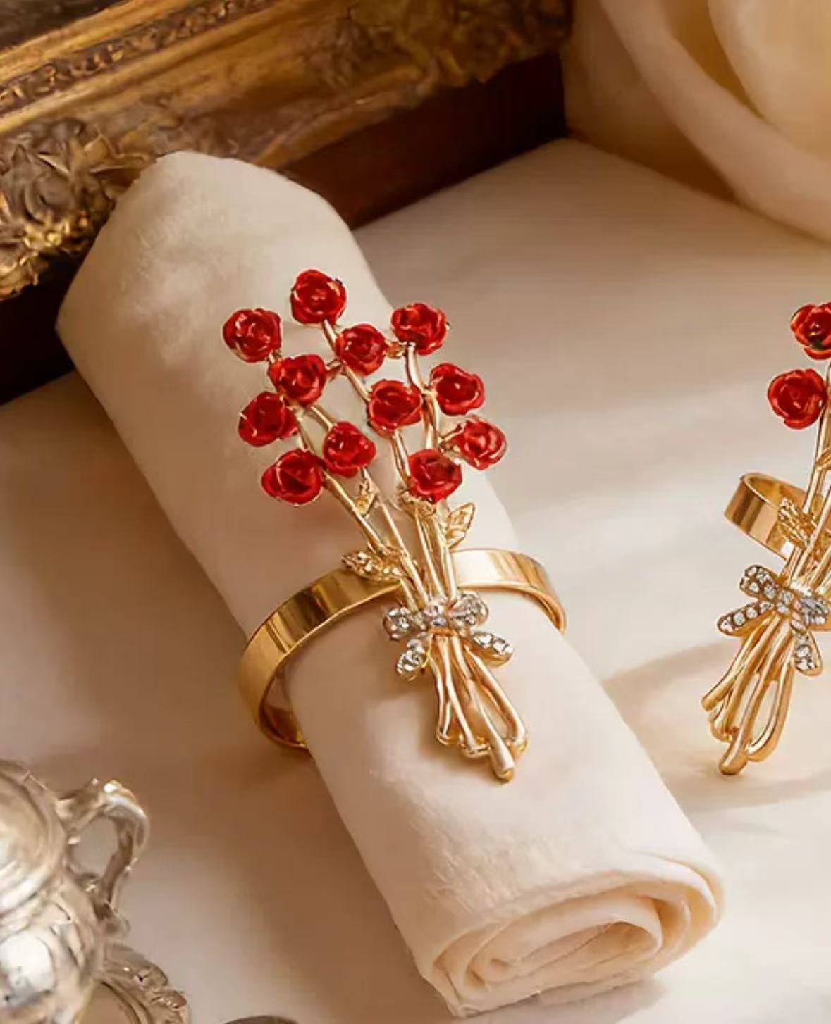 Rose Bouquet Napkin Ring