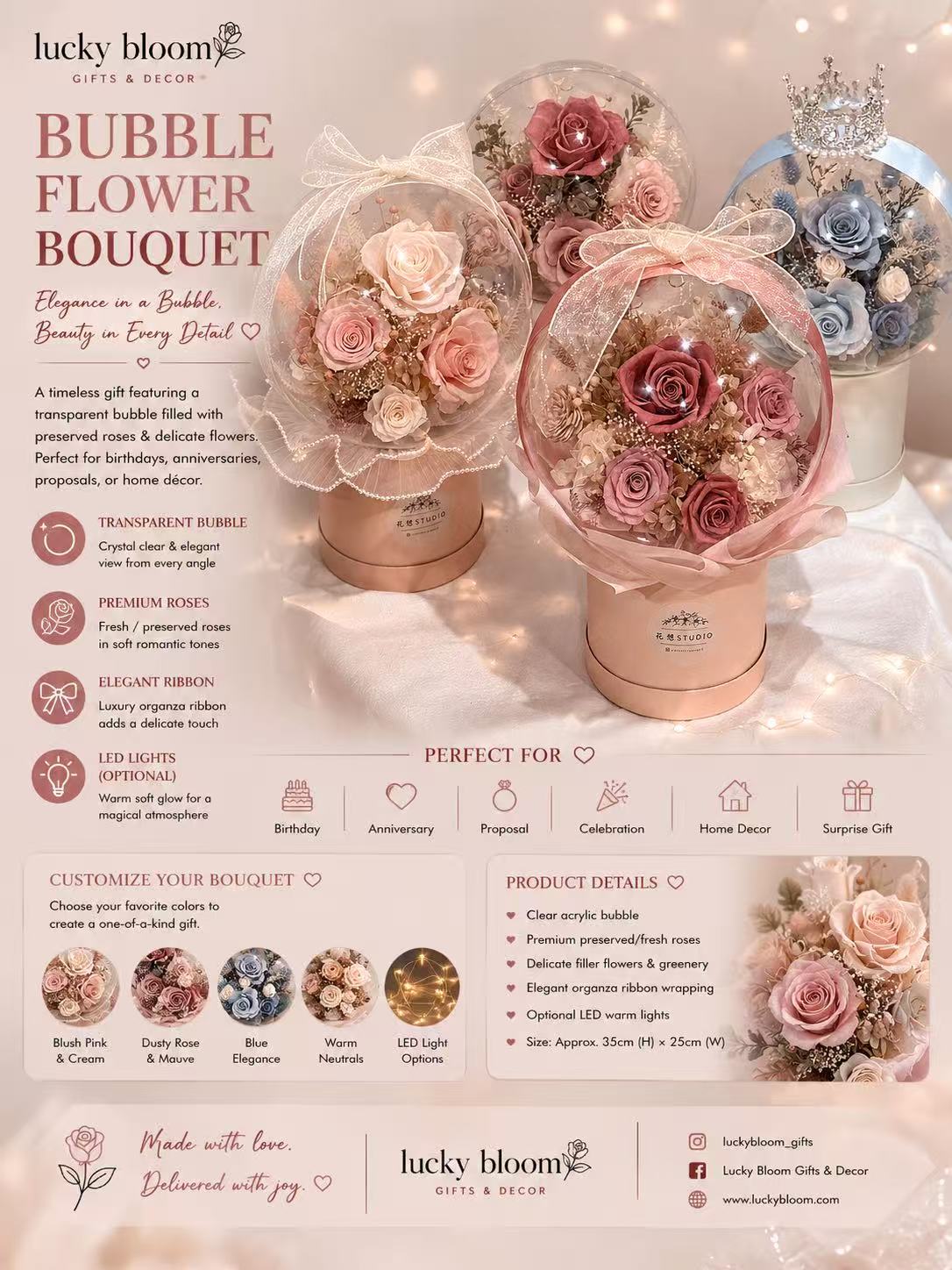 Blooming Love Bubble Bouquet