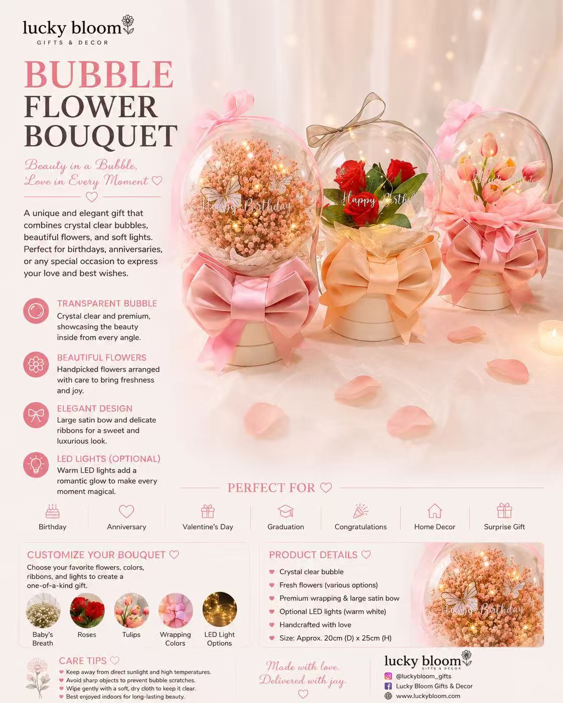 Pink Dream Bubble Bouquet