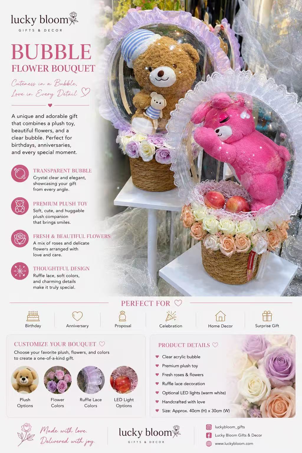 Cute Plush Bubble Bouquet