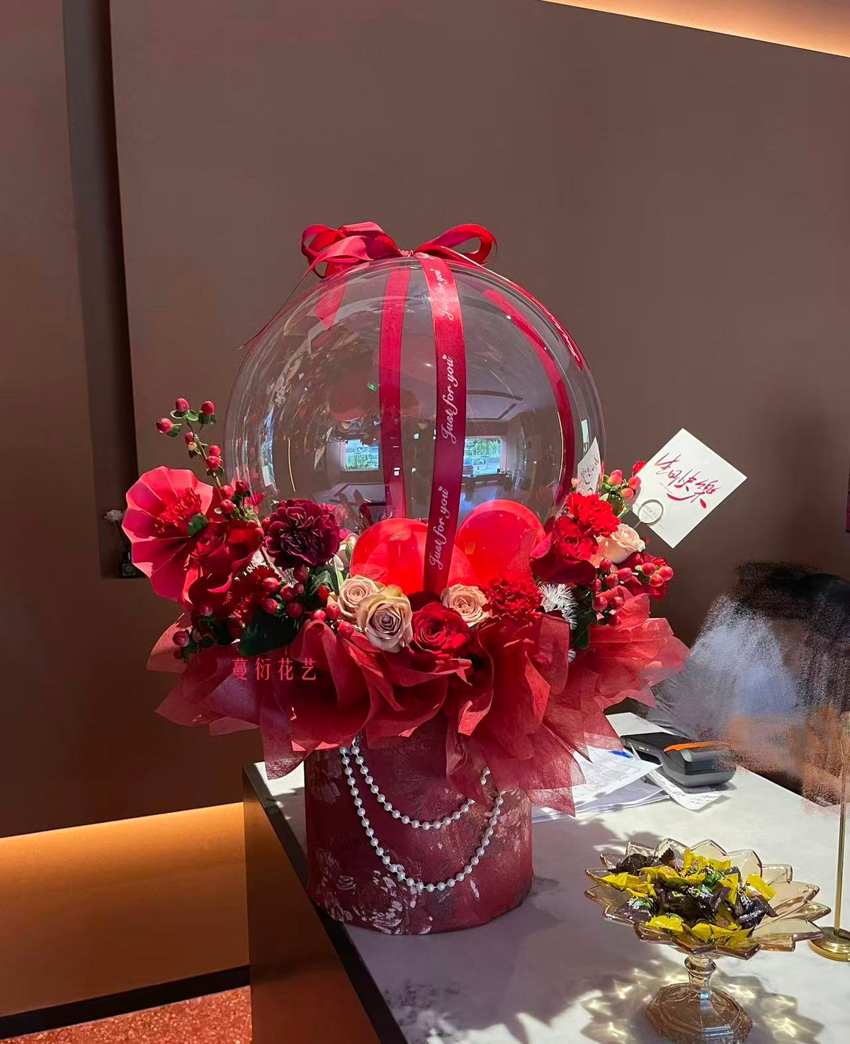 Midnight Black Bubble Bouquet