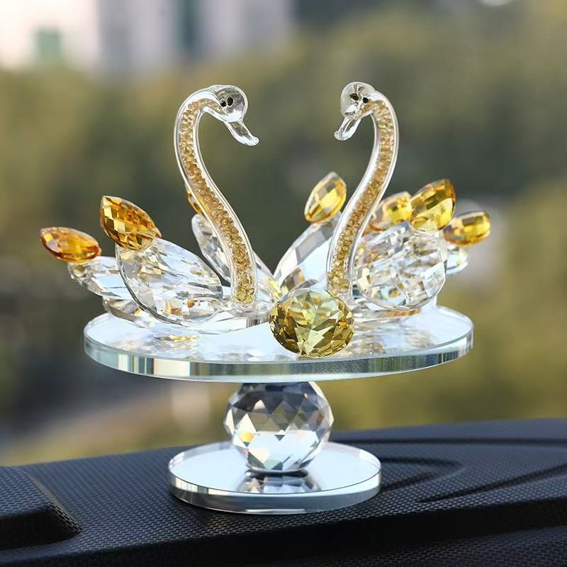 Elegant Crystal Swan Ornament