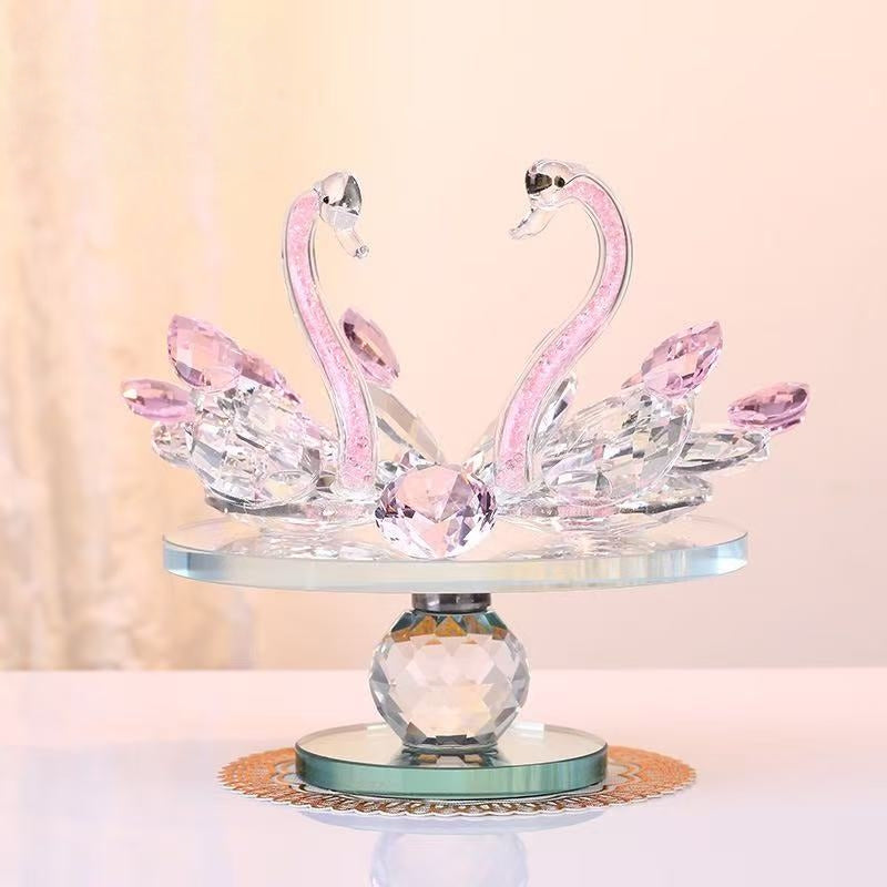 Elegant Crystal Swan Ornament