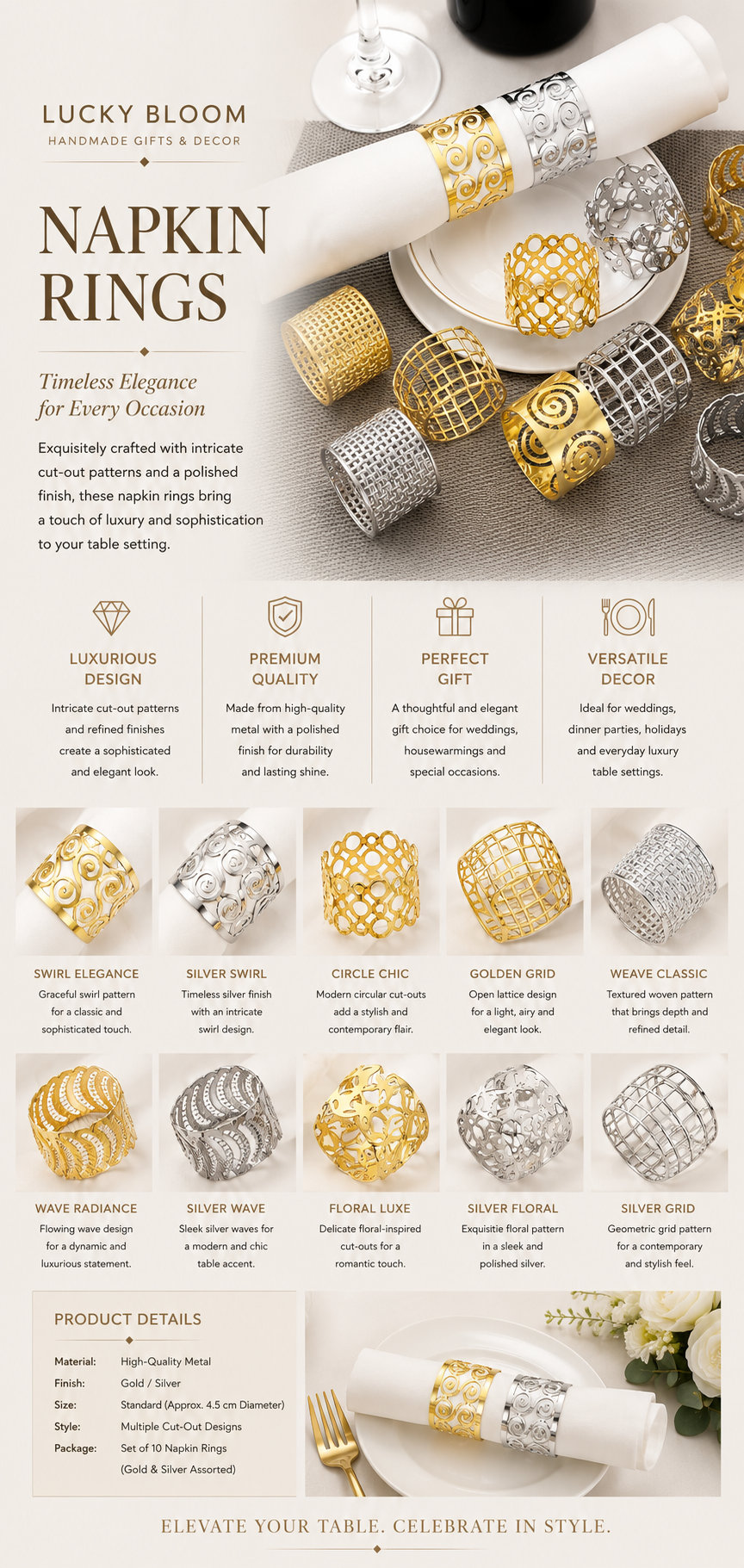 Elegant Napkin Rings