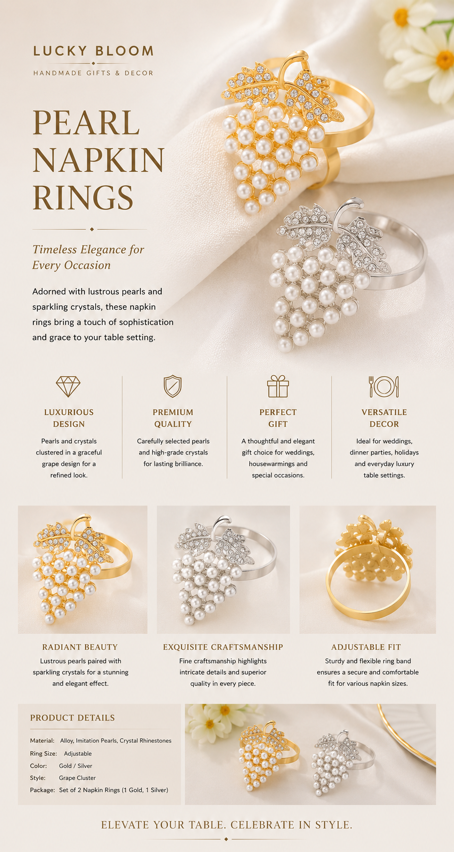 Elegant Napkin Rings