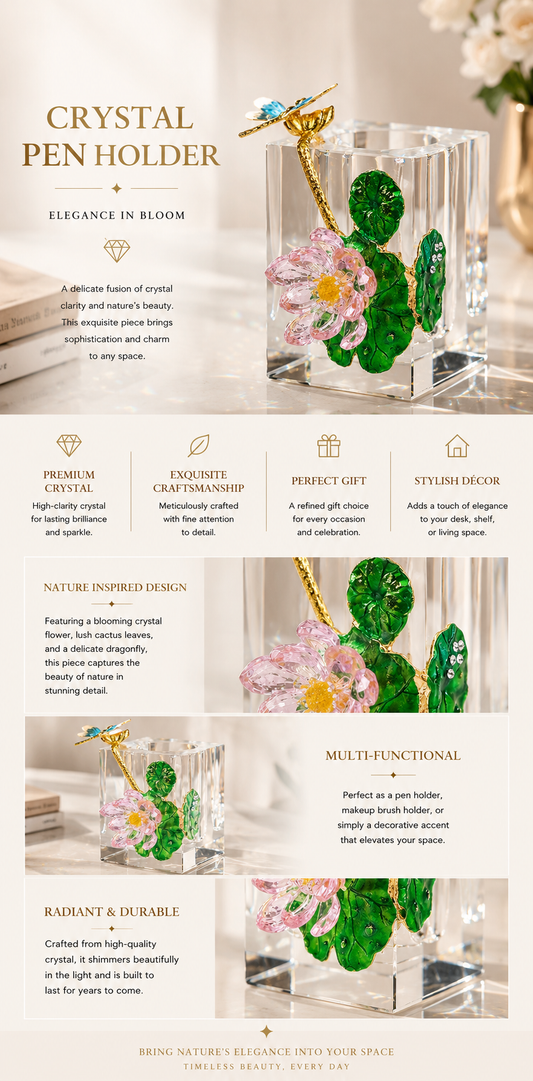 Luxury Crystal Pen Holder