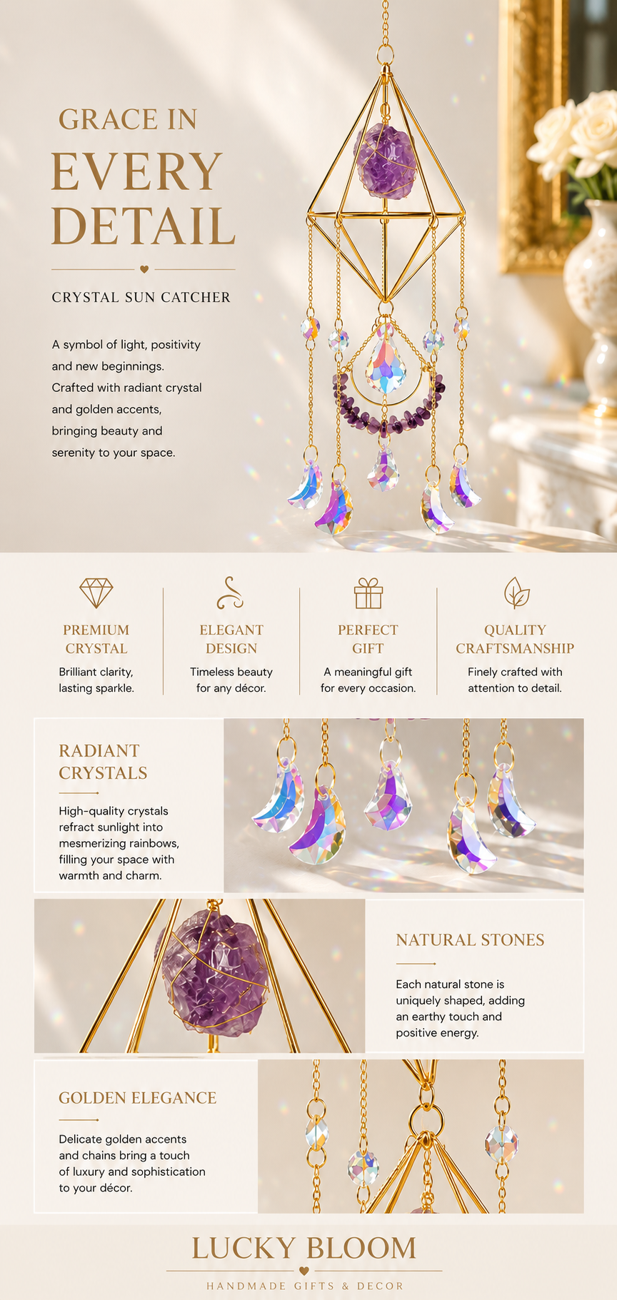 Crystal Prism Hanging Décor