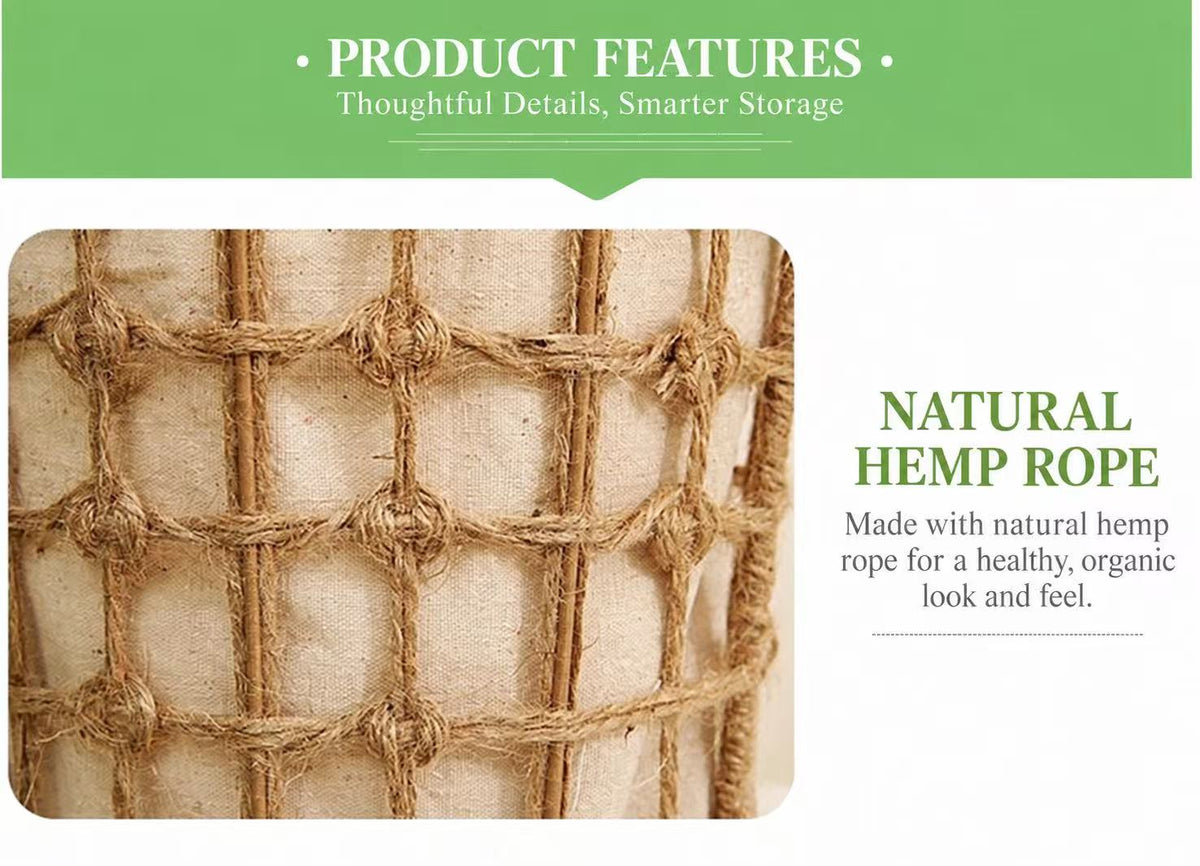 Round Woven Laundry Baskets - Set of 3