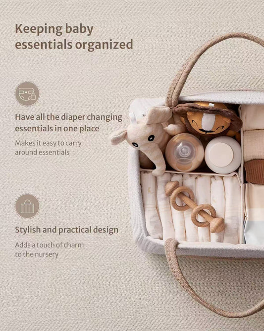 Cotton Rope Diaper Storage Basket