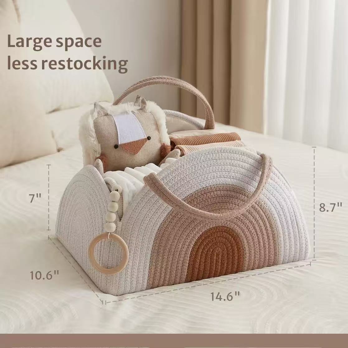 Cotton Rope Diaper Storage Basket