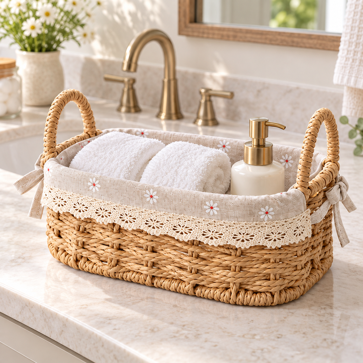 Beige Oval Paper Rope Storage Baskets - Set of 2