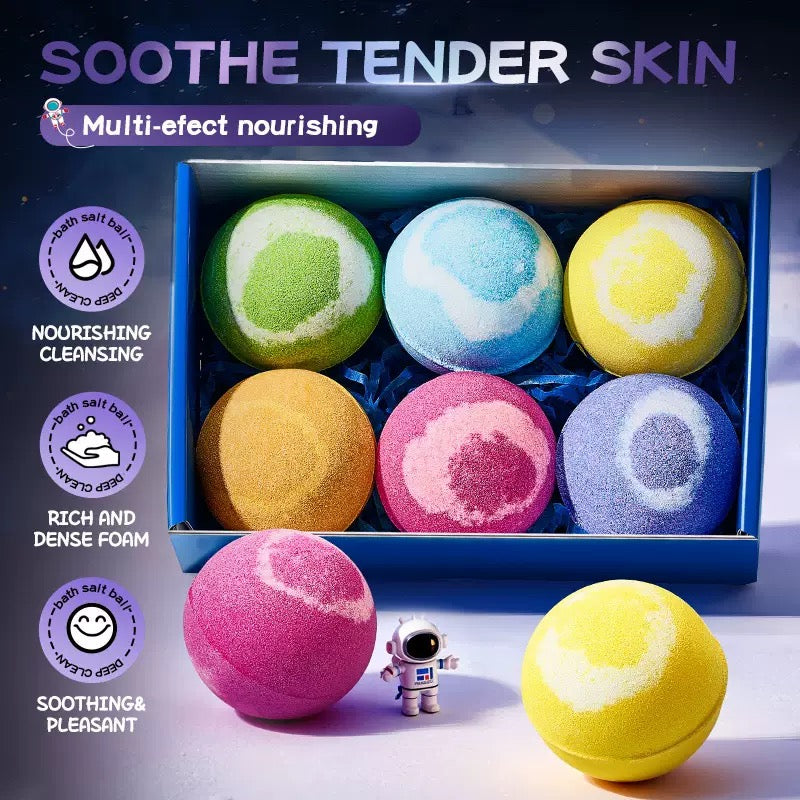 SADOER Planet Bath Bomb Gift Set – 6 Pieces