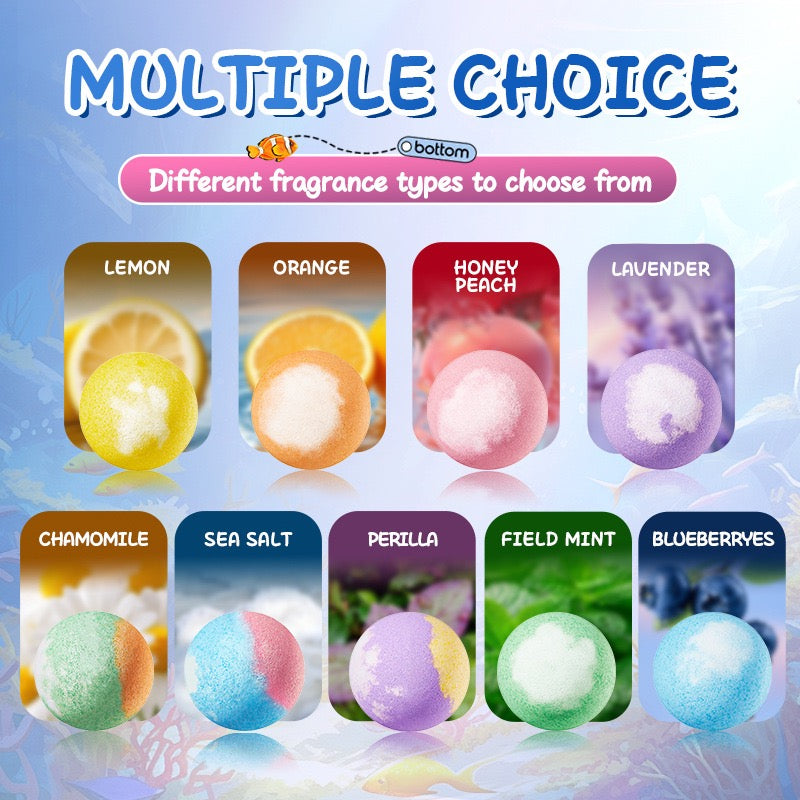 SADOER Ocean-Inspired Bath Bomb Gift Set – 9 × 100g