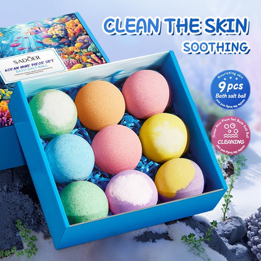 SADOER Ocean-Inspired Bath Bomb Gift Set – 9 × 100g