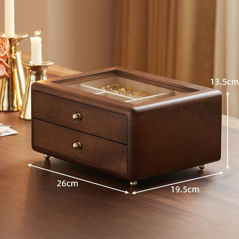 Solid Pine Wood Jewelry Box