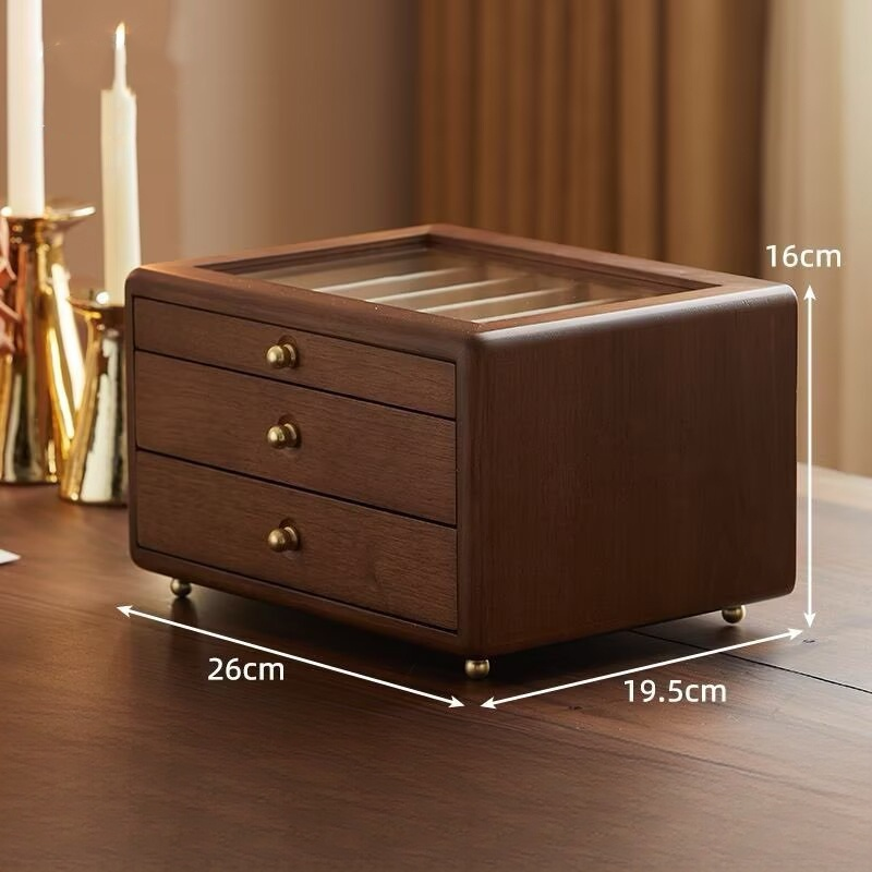 Solid Pine Wood Jewelry Box